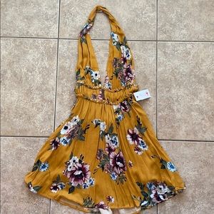 Halter top floral dress